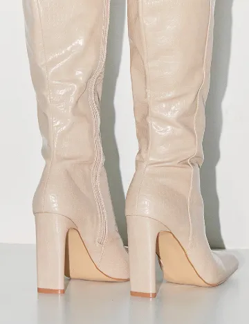 Cizme PrettyLittleThing, crem Crem