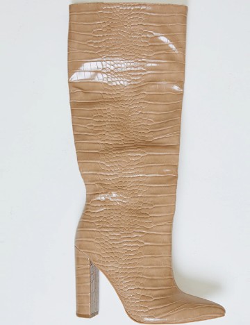 Cizme PrettyLittleThing, crem