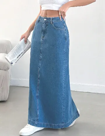 Fusta SHEIN, albastru deschis