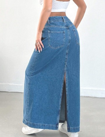 Fusta SHEIN, albastru deschis