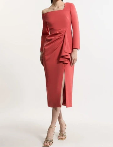 Rochie medie Karen Millen, corai Portocaliu