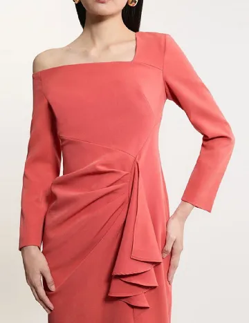 Rochie medie Karen Millen, corai Portocaliu