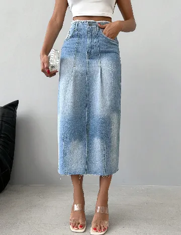 Fusta SHEIN, albastru deschis