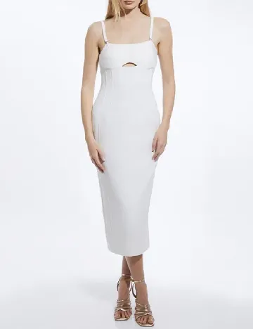 Rochie medie Karen Millen, alb Alb