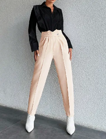 Pantaloni SHEIN, crem Crem