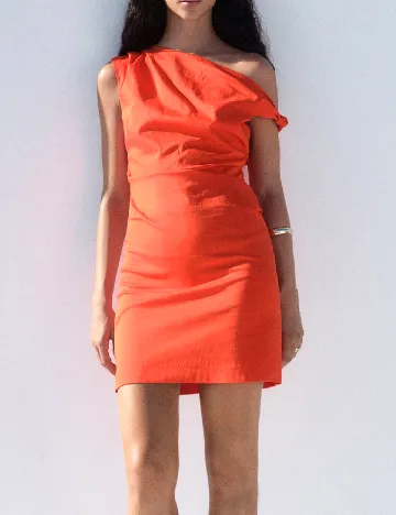 Rochie scurta Mango, portocaliu Portocaliu