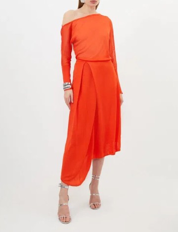 Rochie lunga Karen Millen, portocaliu