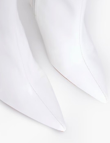 Botine PrettyLittleThing, alb