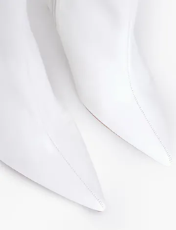 Botine PrettyLittleThing, alb Alb