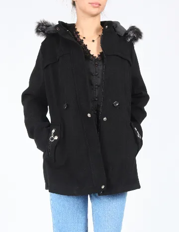 Palton SHEIN, negru Negru