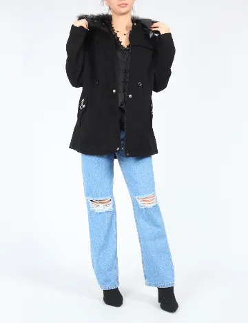 Palton SHEIN, negru Negru