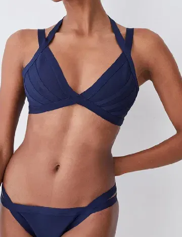 Sutien de baie Karen Millen, albastru Albastru