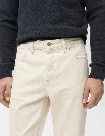 Blugi Mango, crem Crem