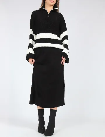 Compleu SHEIN, alb/negru