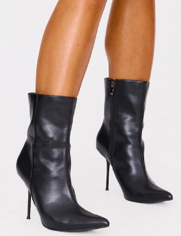 Botine PrettyLittleThing, negru