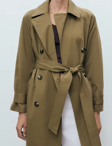 Trench Mango, kaki Verde