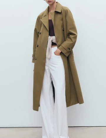 Trench Mango, kaki Verde