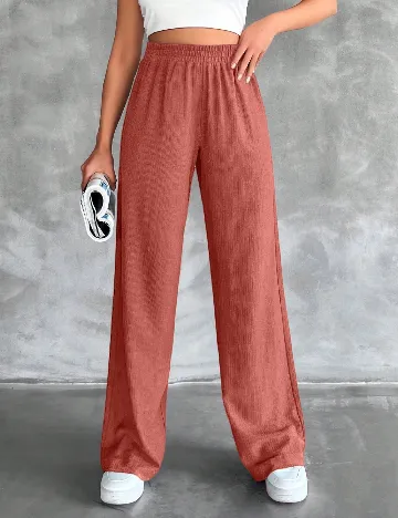 Pantaloni SHEIN, somon Roz