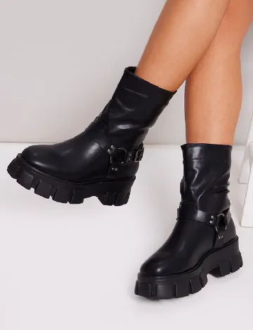 Ghete PrettyLittleThing, negru Negru