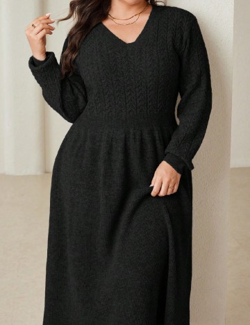 Rochie medie SHEIN CURVE, negru