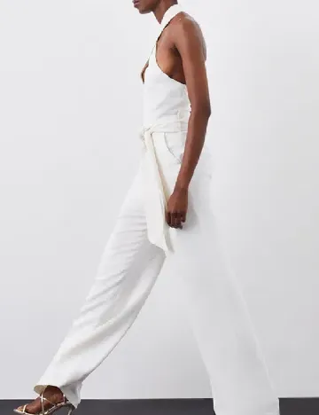 Salopeta Karen Millen, alb Alb