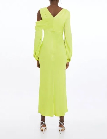 Rochie lunga Karen Millen, verde neon