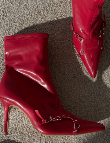 Botine PrettyLittleThing, rosu