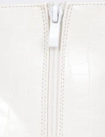 Botine PrettyLittleThing, alb Alb