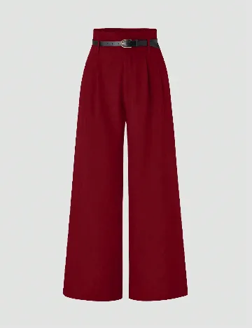 Pantaloni SHEIN CURVE, visiniu Rosu