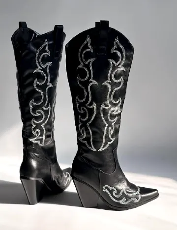 Cizme PrettyLittleThing, negru Negru