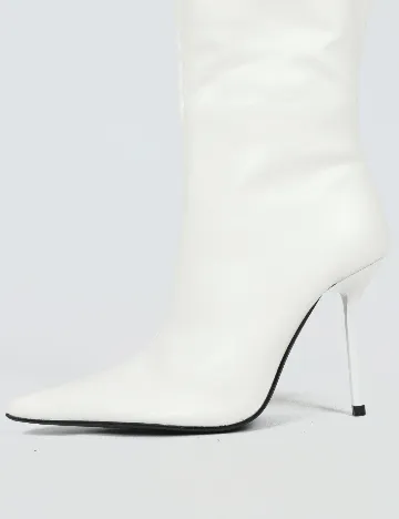 Cizme PrettyLittleThing, alb Alb