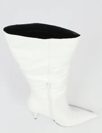 Cizme PrettyLittleThing, alb Alb