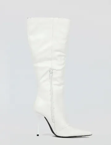 Cizme PrettyLittleThing, alb Alb
