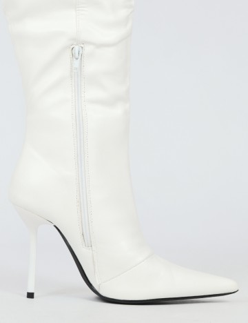 Cizme PrettyLittleThing, alb