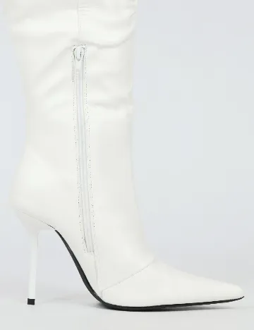 Cizme PrettyLittleThing, alb Alb