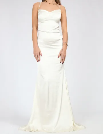 Rochie lunga SHEIN, ecru Alb