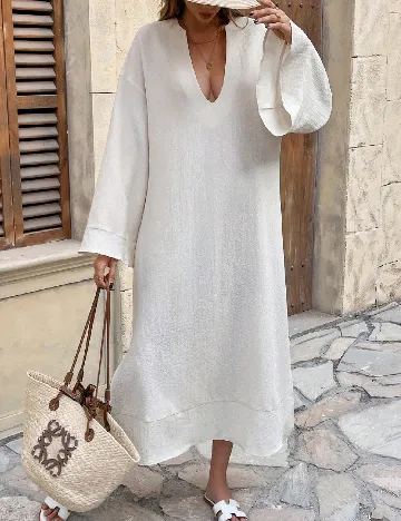 Rochie medie SHEIN, ecru