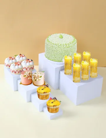 Set suporturi pentru bufet 6 bucati SHEIN, alb