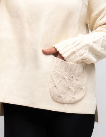 Bluza Oversize SHEIN, ecru