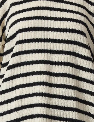 Pulover SHEIN, ecru/negru