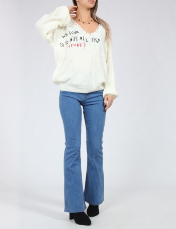 Bluza Oversize SHEIN, alb