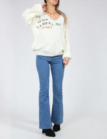 Bluza Oversize SHEIN, alb