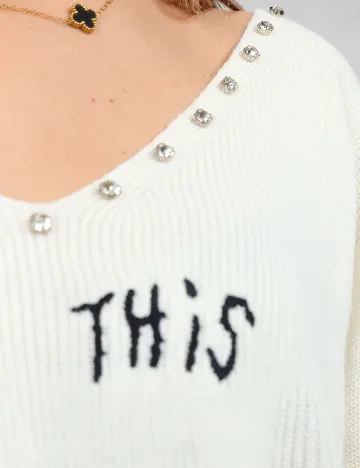 Bluza Oversize SHEIN, alb