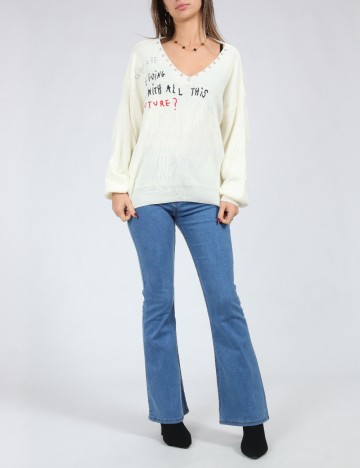 Bluza Oversize SHEIN, alb