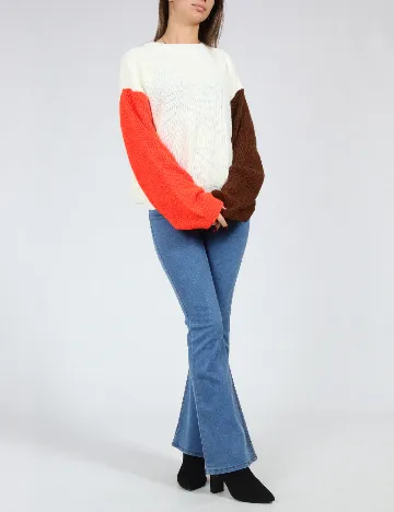 Pulover SHEIN, alb Alb