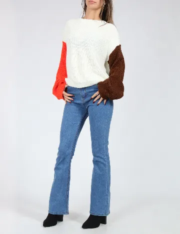 Pulover SHEIN, alb Alb