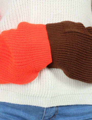 Pulover SHEIN, alb Alb