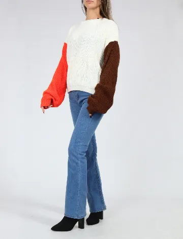 Pulover SHEIN, alb Alb