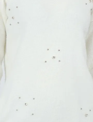 Pulover SHEIN, ecru Alb