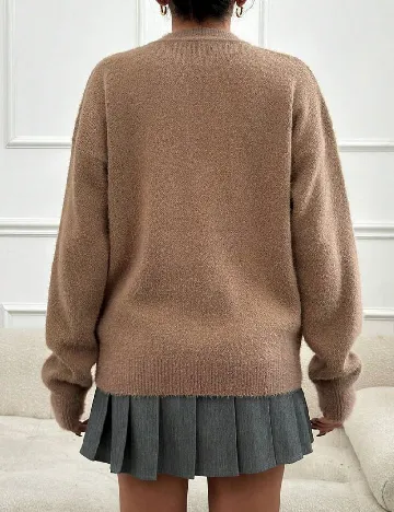 Pulover Oversize SHEIN, maro Maro